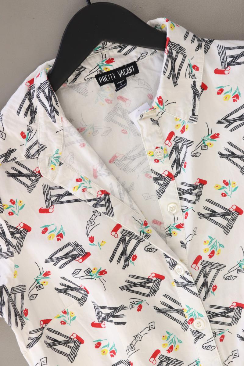 Pretty Vacant Kurzarmkleid Gr. S mit Gürtel weiß aus Baumwolle