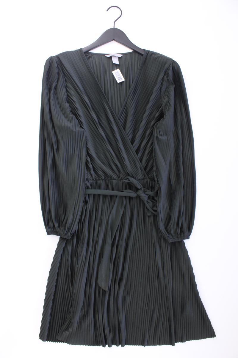 H&M Langarmkleid Gr. M mit Gürtel olivgrün aus Polyester