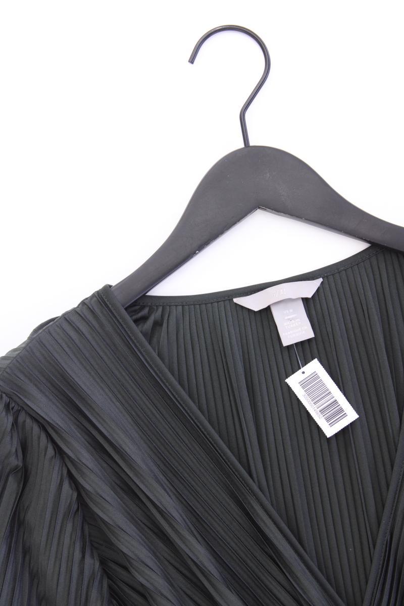 H&M Langarmkleid Gr. M mit Gürtel olivgrün aus Polyester