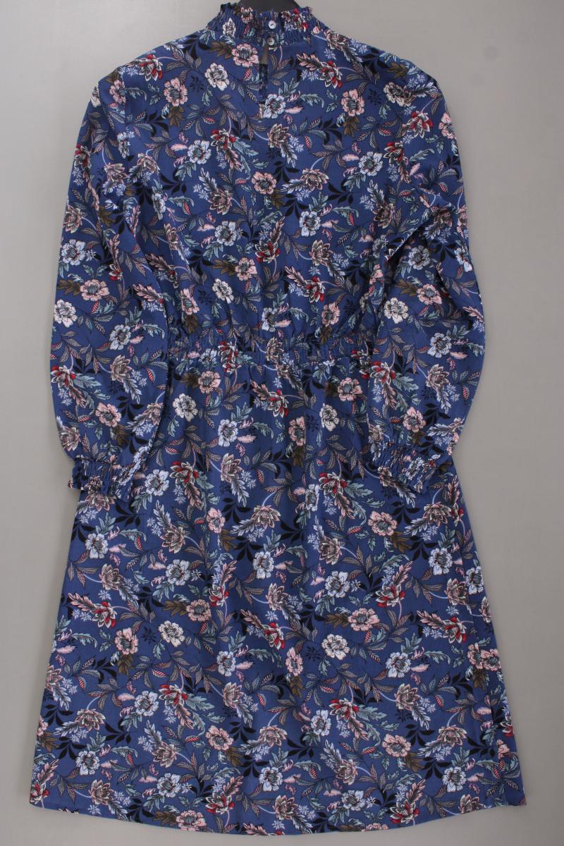 Only Langarmkleid Gr. 38 mit Blumenmuster neuwertig blau aus Polyester