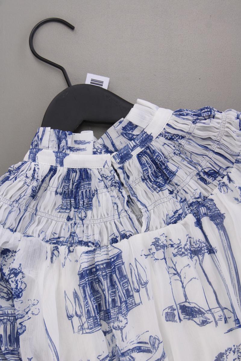 H&M Chiffonkleid Gr. 40 Langarm weiß aus Polyester