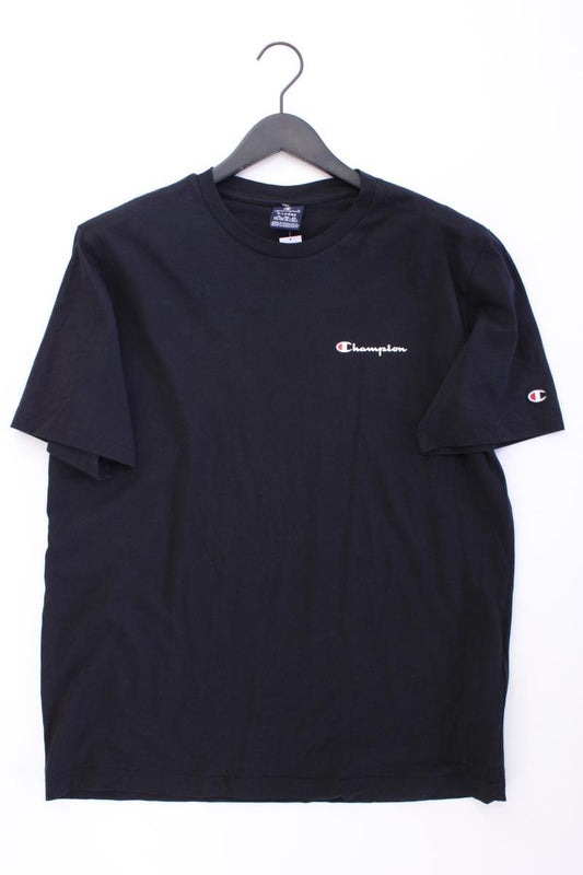 Champion T-Shirt für Herren Gr. XL Kurzarm schwarz aus Baumwolle