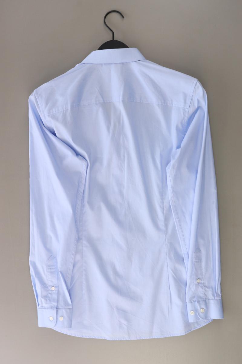 Jack & Jones Langarmhemd für Herren Gr. M blau aus Baumwolle