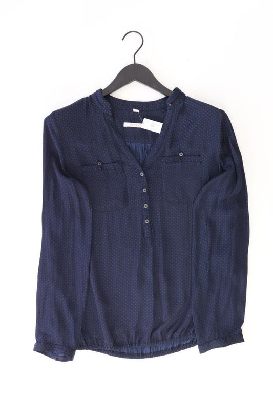 Esprit Langarmbluse Gr. 40 blau aus Polyester