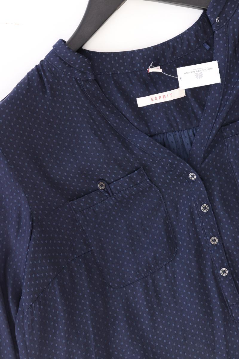 Esprit Langarmbluse Gr. 40 blau aus Polyester