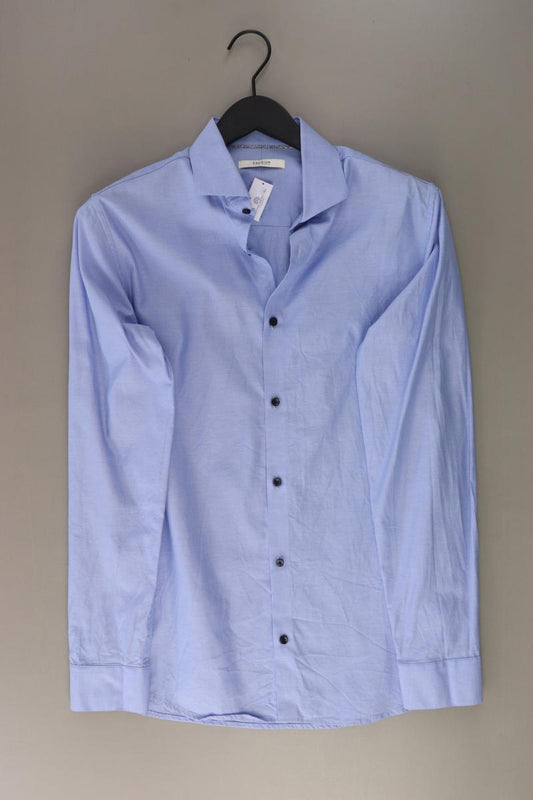Jack & Jones Langarmhemd für Herren Gr. M blau aus Baumwolle