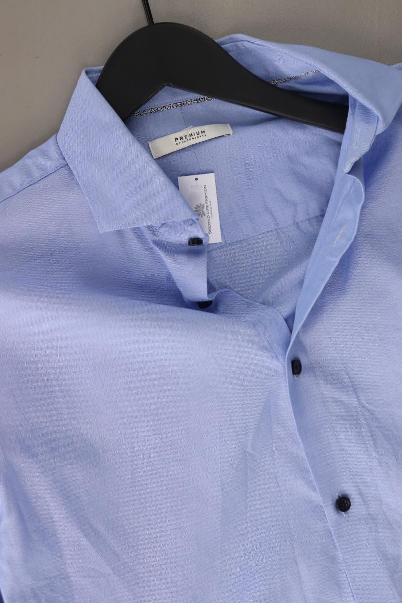 Jack & Jones Langarmhemd für Herren Gr. M blau aus Baumwolle