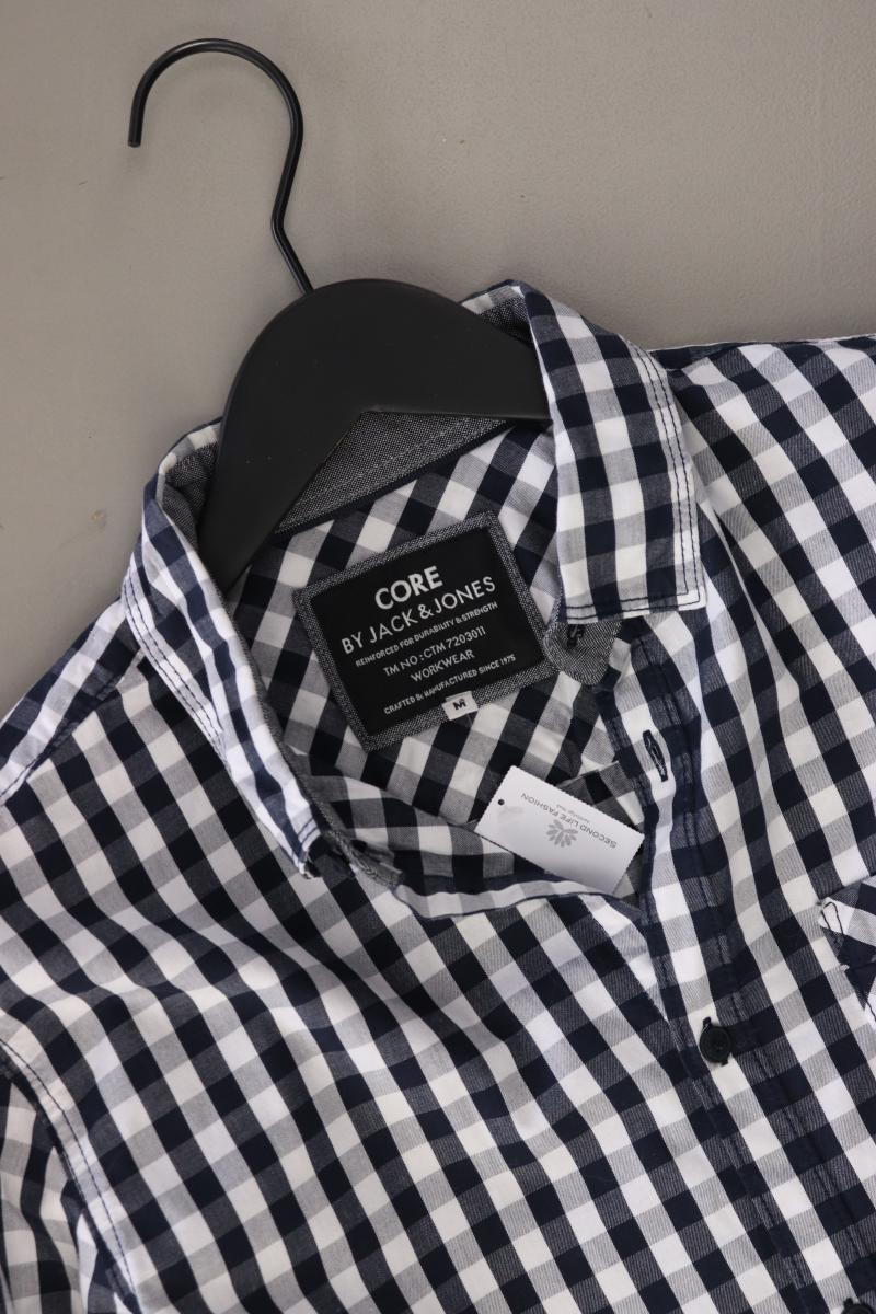 Jack & Jones Karohemd für Herren Gr. M kariert Langarm blau aus Baumwolle