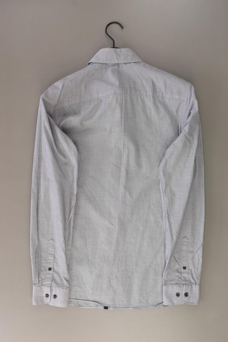 Jack & Jones Langarmhemd für Herren Gr. M grau aus Baumwolle