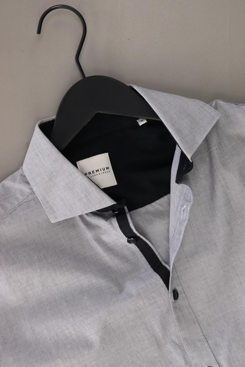 Jack & Jones Langarmhemd für Herren Gr. M grau aus Baumwolle
