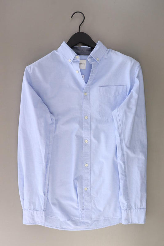 Jack & Jones Langarmhemd für Herren Gr. M blau aus Baumwolle