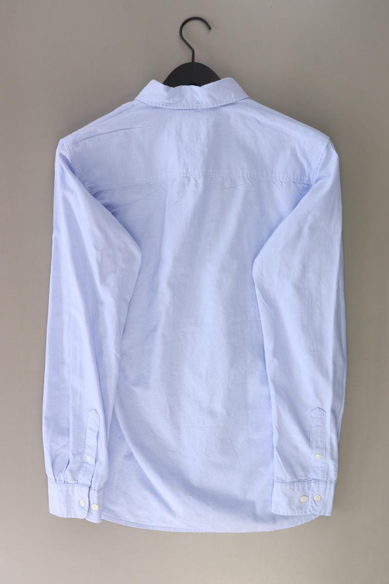 Jack & Jones Langarmhemd für Herren Gr. M blau aus Baumwolle