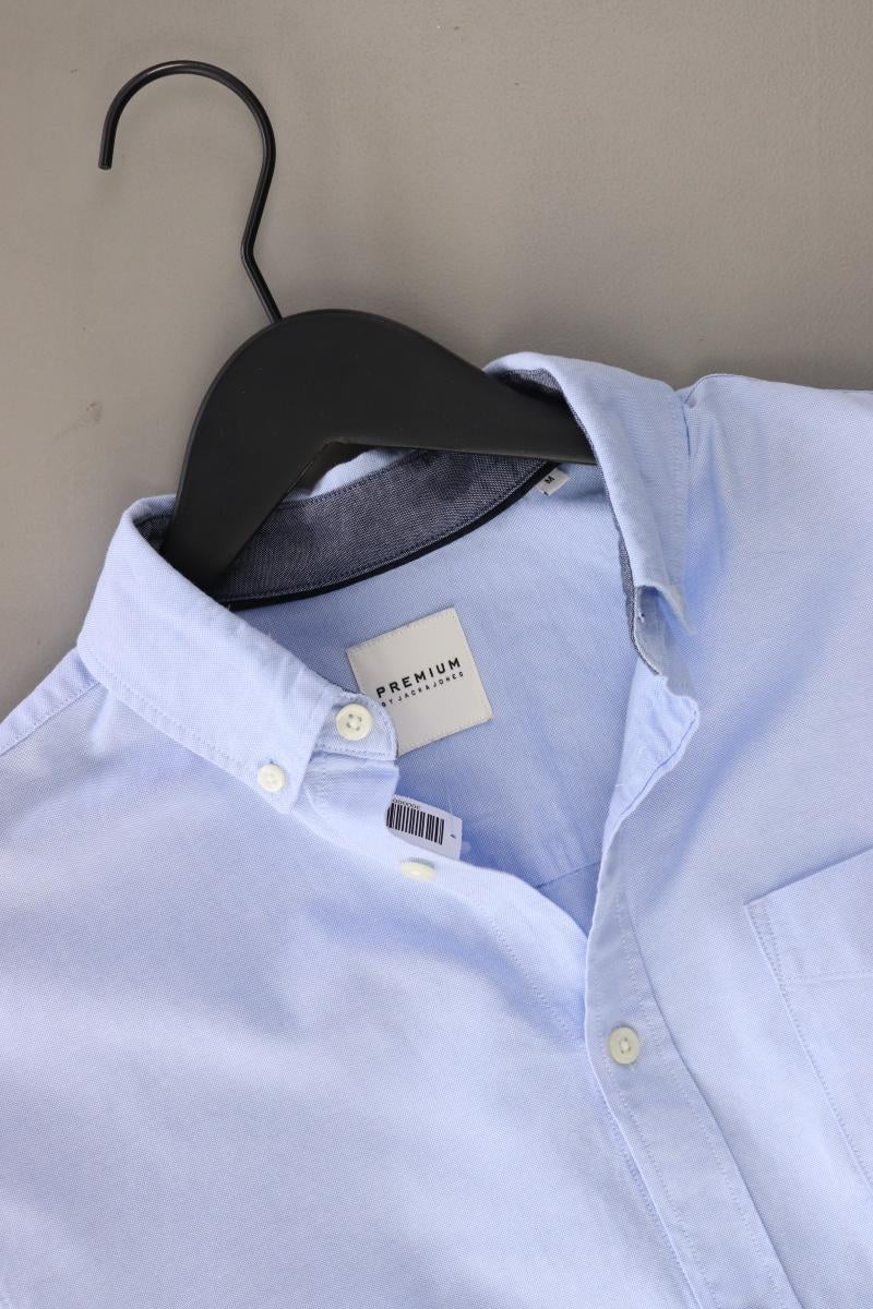 Jack & Jones Langarmhemd für Herren Gr. M blau aus Baumwolle
