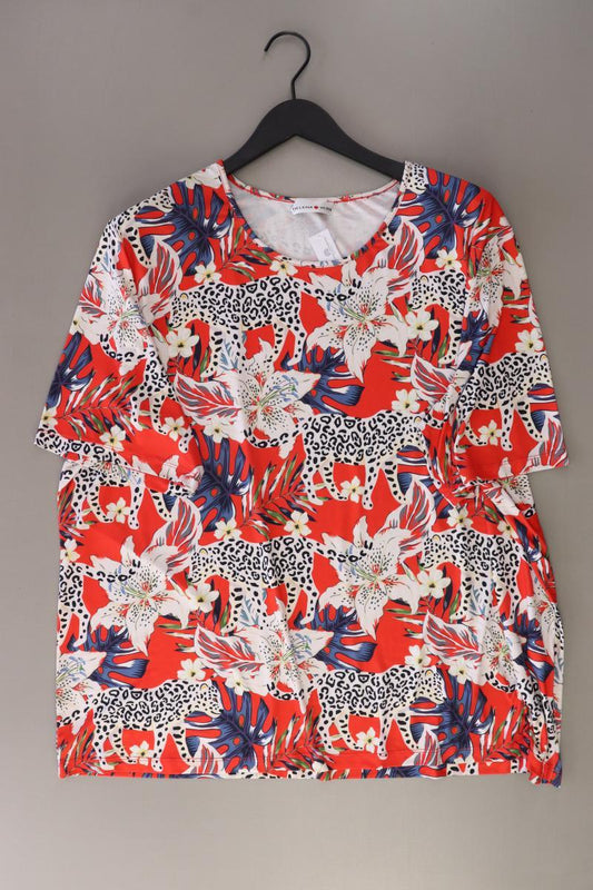 Helena Vera Printshirt Gr. 54 mit Tierdruck Kurzarm rot aus Polyester