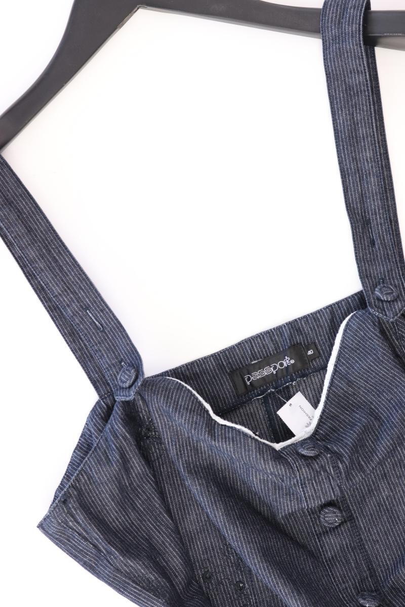 Passport Trägerkleid Gr. 40 blau aus Baumwolle