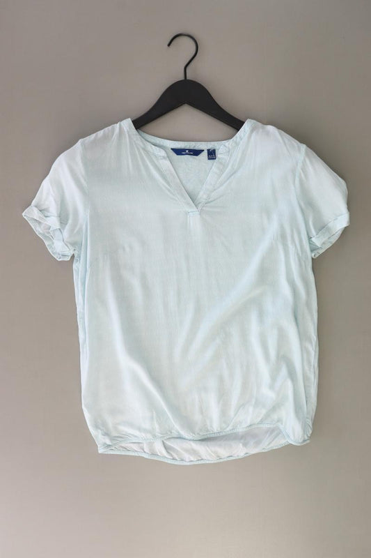 Tom Tailor Kurzarmbluse Gr. 34 blau aus Viskose