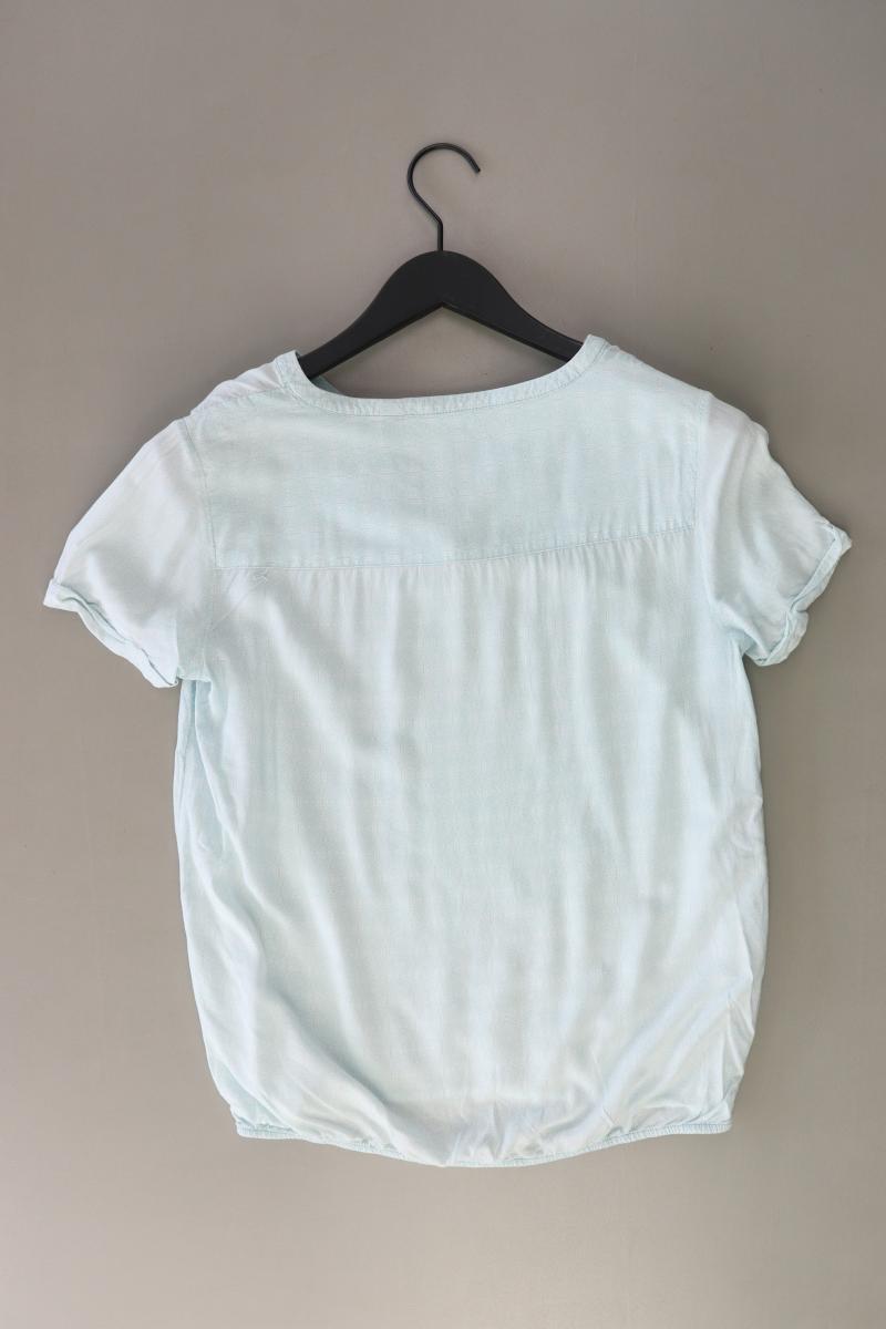 Tom Tailor Kurzarmbluse Gr. 34 blau aus Viskose