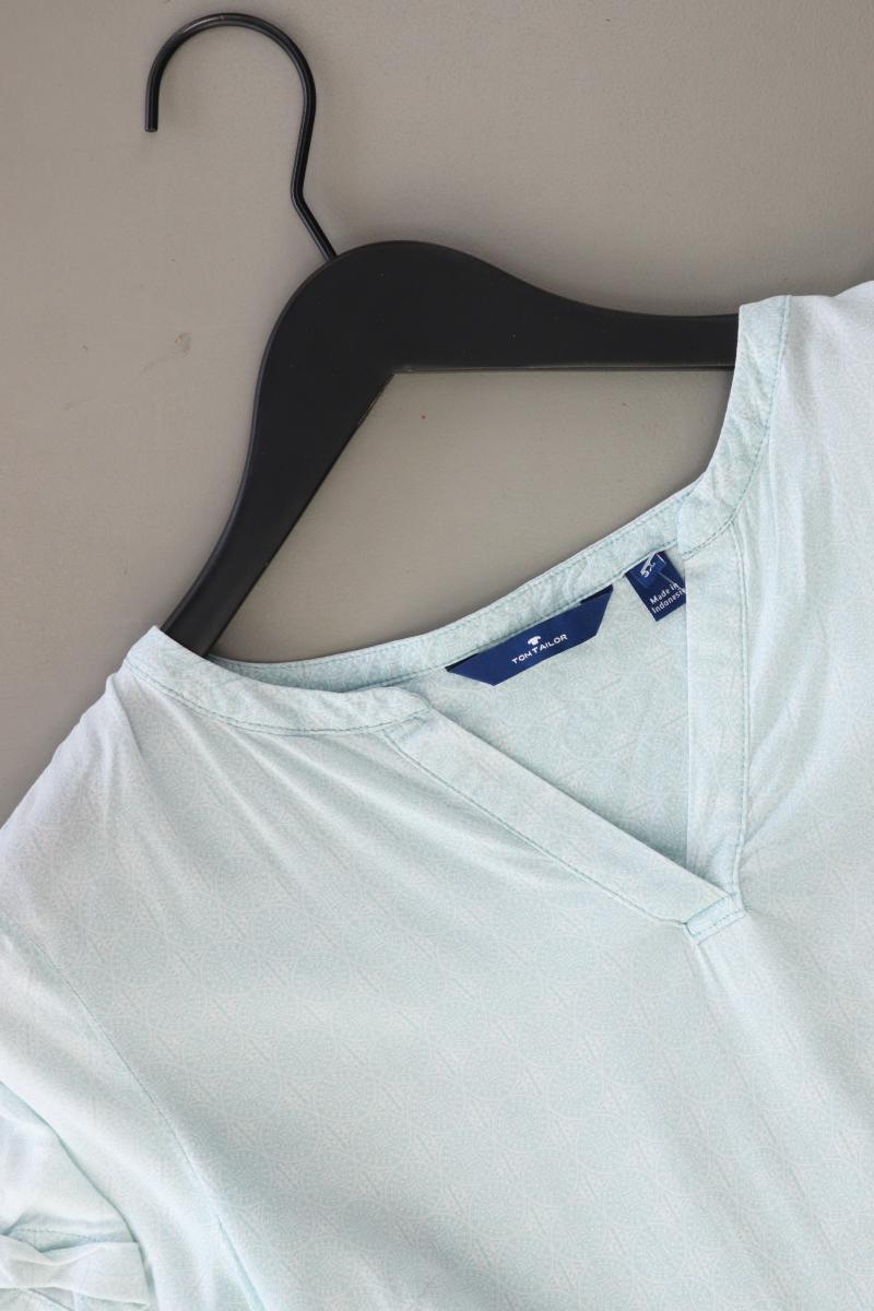 Tom Tailor Kurzarmbluse Gr. 34 blau aus Viskose