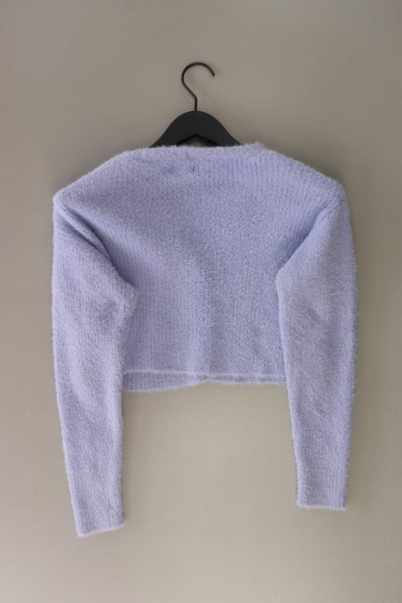 Bershka Crop Cardigan Flieder Gr. XS Langarm lila aus Polyester
