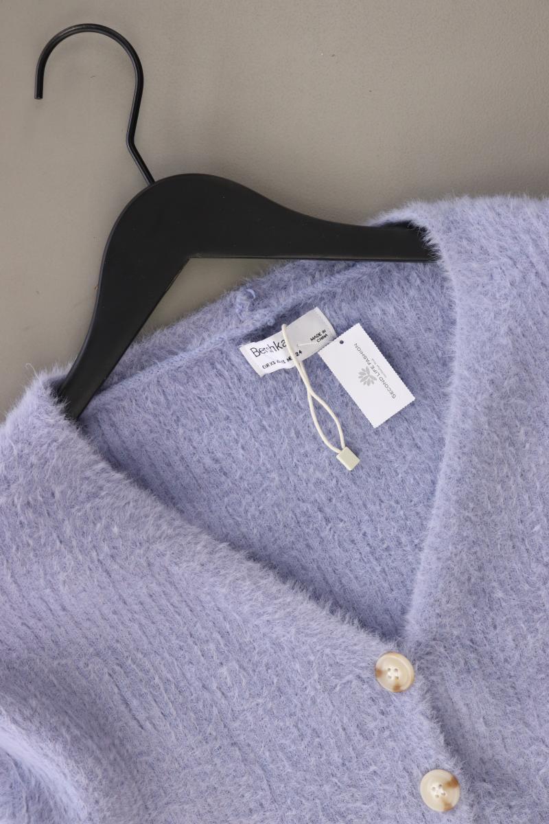 Bershka Crop Cardigan Flieder Gr. XS Langarm lila aus Polyester