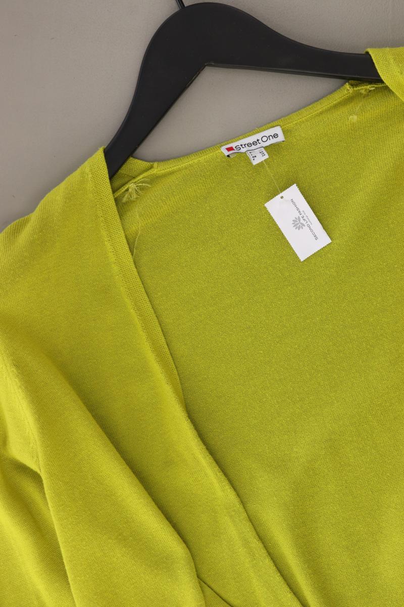 Street One Strickjacke Gr. 36 Langarm grün aus Baumwolle