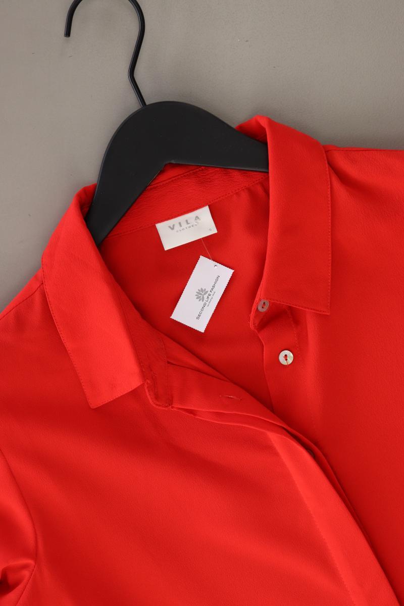 Vila Langarmkleid Gr. S rot aus Polyester