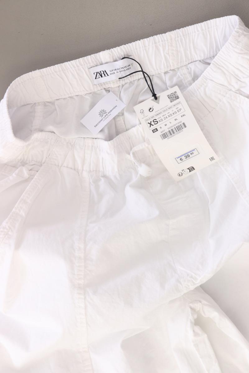 Zara Stoffhose Gr. XS neu mit Etikett Neupreis: 39,95€! weiß aus Baumwolle