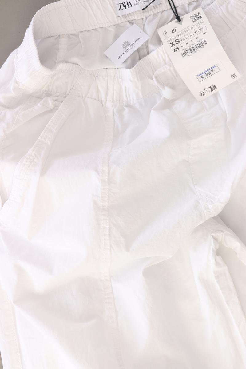 Zara Stoffhose Gr. XS neu mit Etikett Neupreis: 39,95€! weiß aus Baumwolle