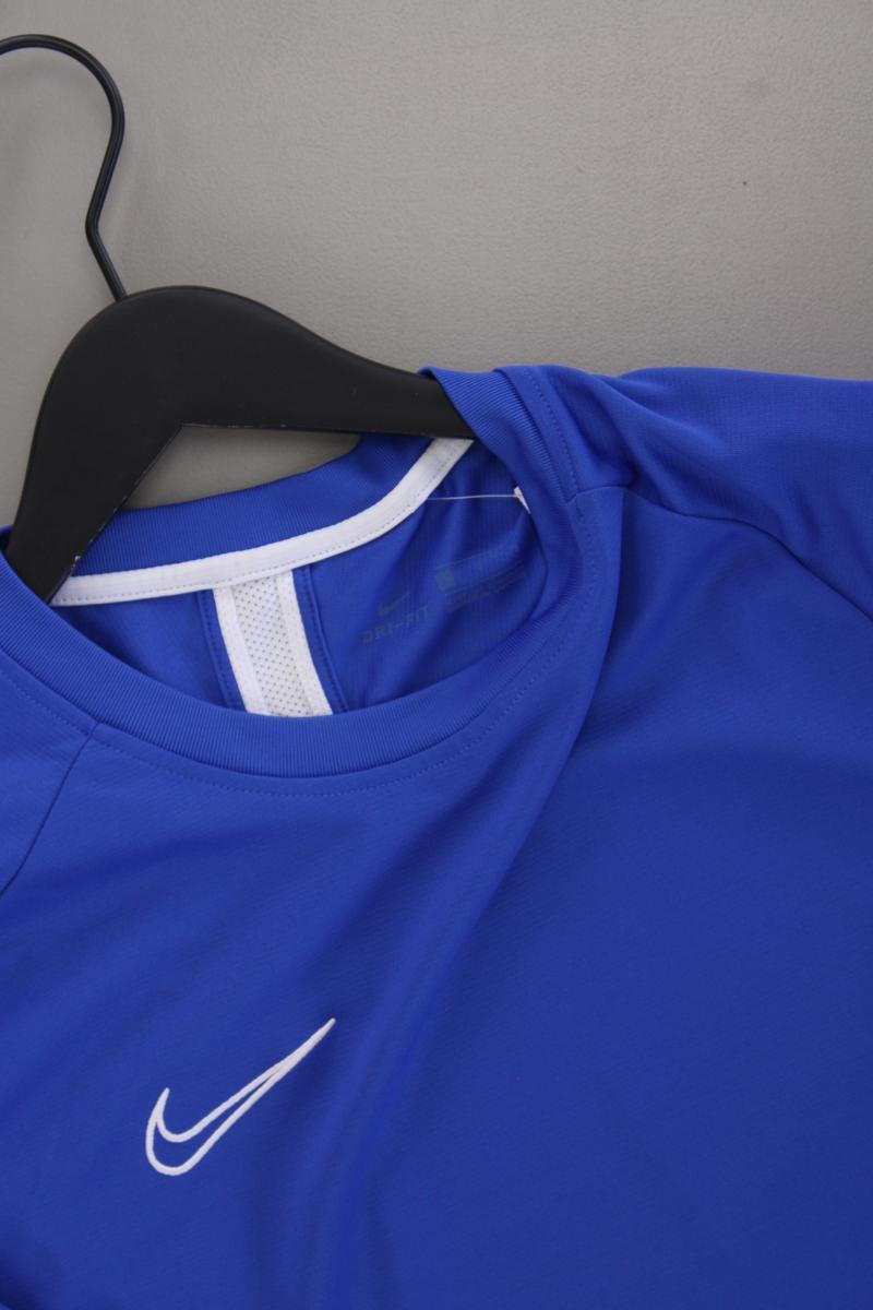 Nike Sportshirt für Herren Gr. L Kurzarm blau aus Polyester