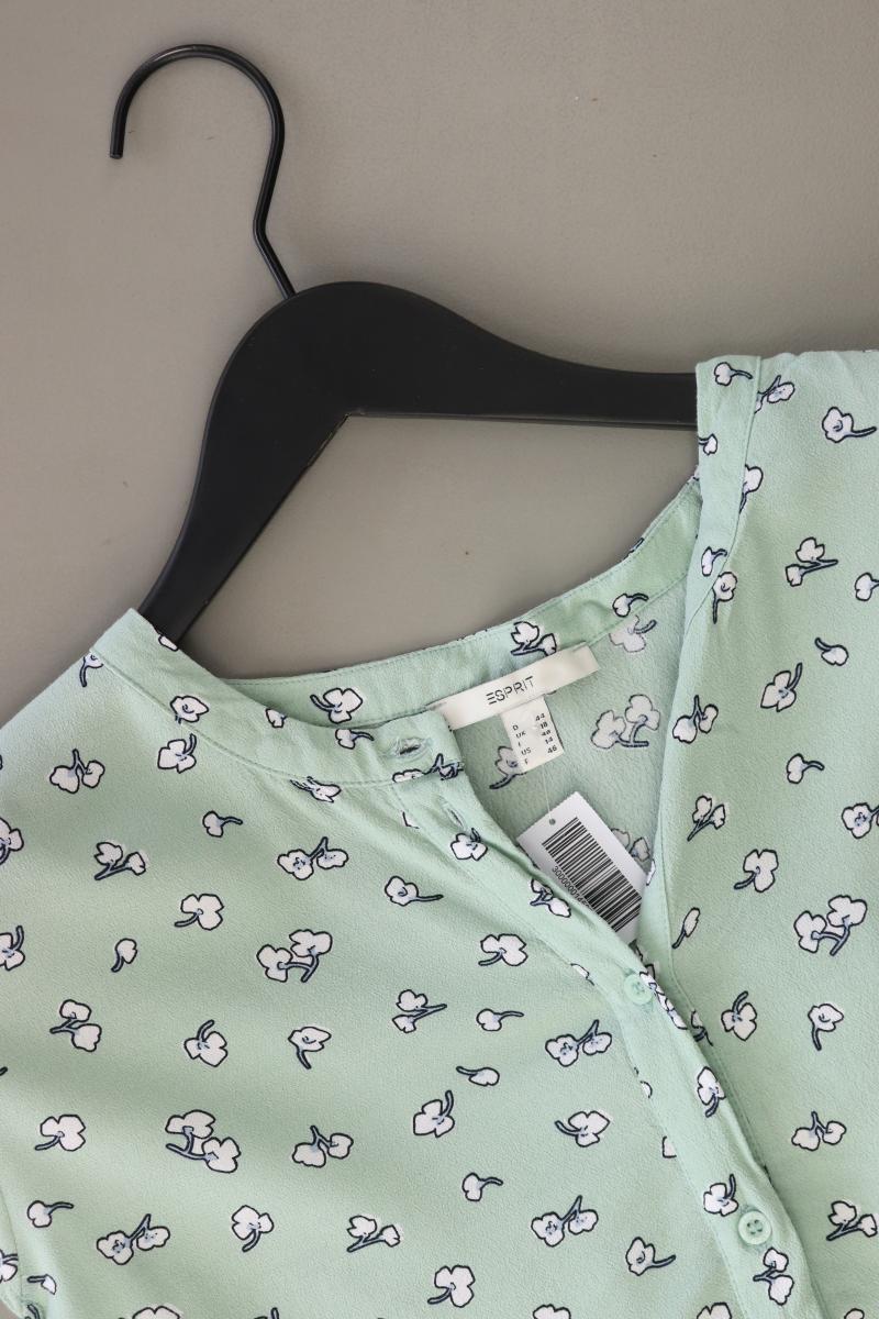 Esprit Bluse salbeifarben Gr. 44 Kurzarm grün aus Viskose