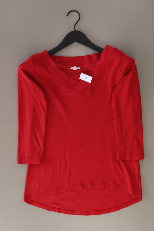 Esprit Shirt mit V-Ausschnitt Gr. S 3/4 Ärmel rot aus Baumwolle