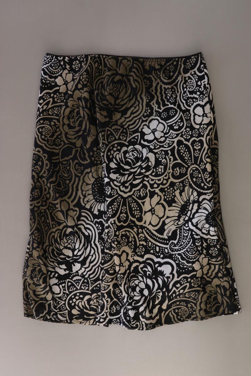 one touch Stretchrock Gr. 40 mit Blumenmuster schwarz aus Polyester