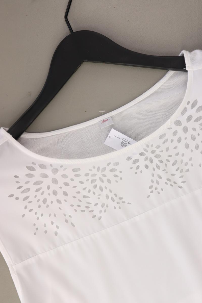 s.Oliver T-Shirt Gr. 42 Kurzarm weiß aus Polyester