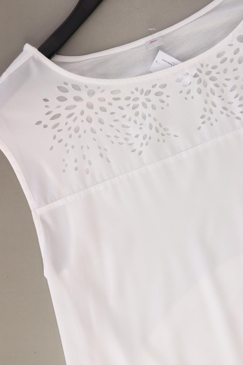 s.Oliver T-Shirt Gr. 42 Kurzarm weiß aus Polyester