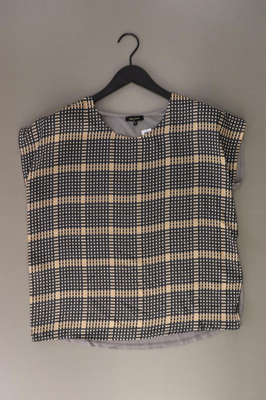 More&More Karobluse Gr. 42 kariert Kurzarm grau aus Viskose