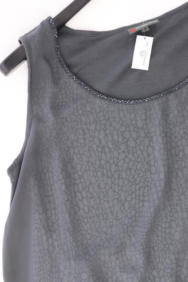 Street One Ärmellose Bluse Gr. 42 grau aus Polyester