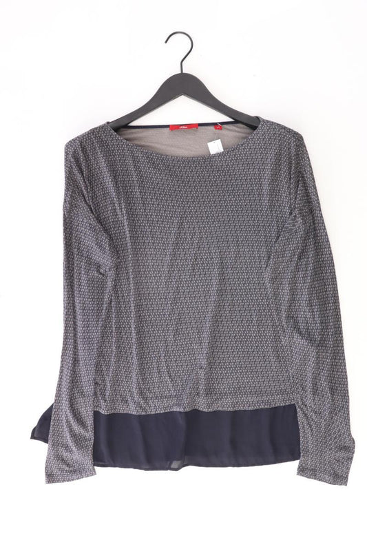 s.Oliver Longsleeve-Shirt Gr. 44 Langarm blau aus Viskose