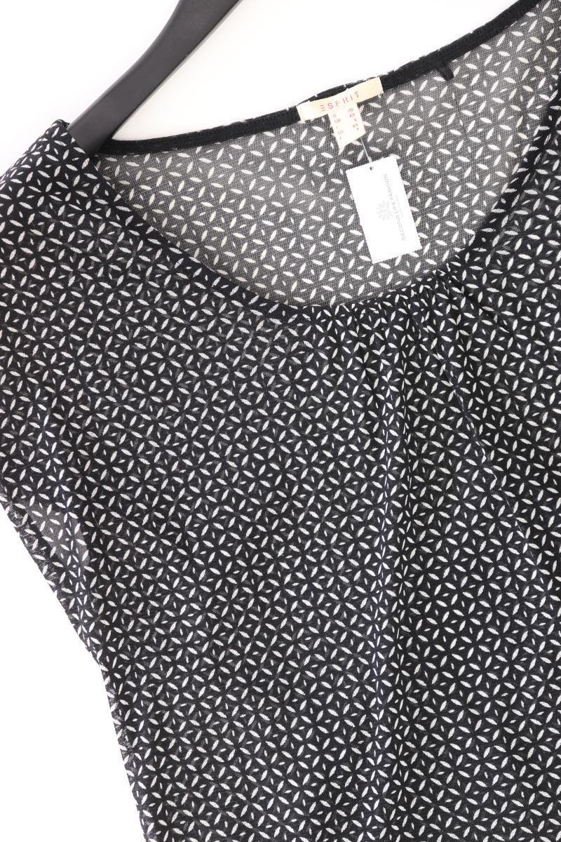 Esprit Kurzarmbluse Gr. XS schwarz aus Polyester