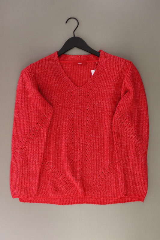 s.Oliver Grobstrickpullover Gr. 42 rot aus Polyester