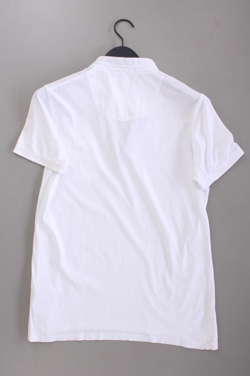 Esprit T-Shirt für Herren Gr. M Kurzarm weiß aus Baumwolle