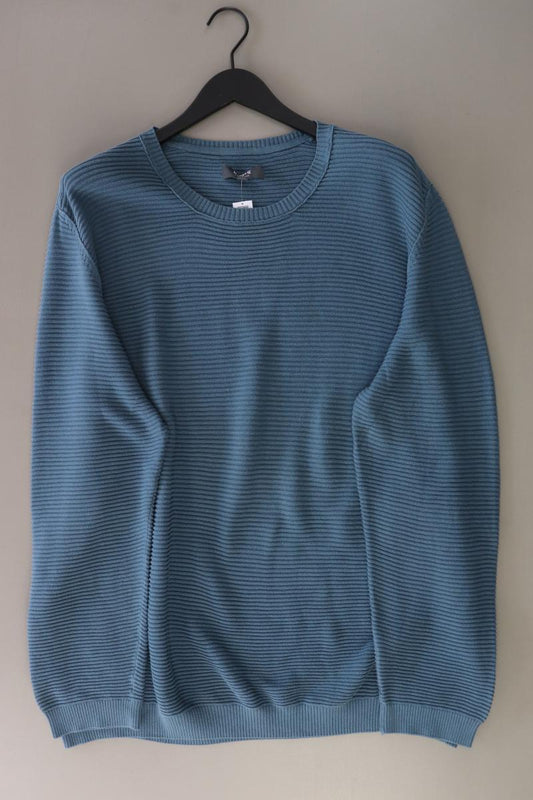 Mustang Grobstrickpullover für Herren Gr. XXL blau aus Baumwolle