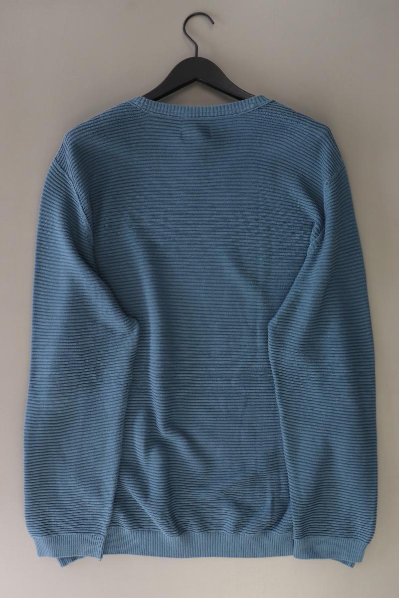 Mustang Grobstrickpullover für Herren Gr. XXL blau aus Baumwolle