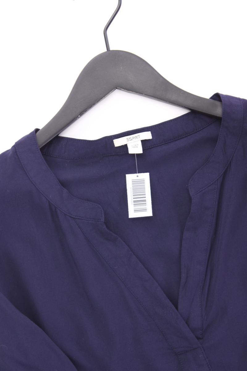 Esprit Midikleid Gr. M mit Gürtel 3/4 Ärmel blau aus Viskose