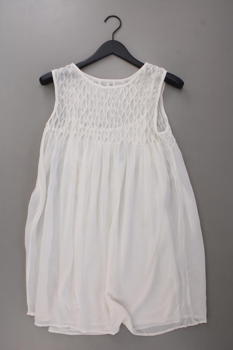 Mango Chiffonkleid Gr. S Ärmellos creme aus Polyester