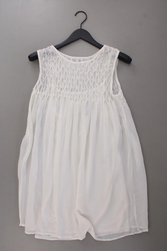 Mango Chiffonkleid Gr. S Ärmellos creme aus Polyester