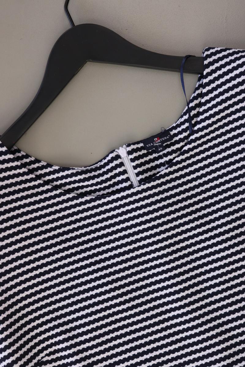 Via Cortesa Midikleid Gr. 46 gestreift Ärmellos blau aus Polyester