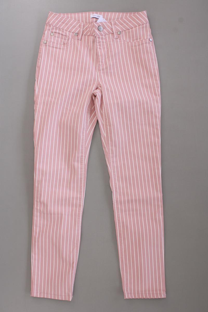 Lascana Five-Pocket-Hose Gr. 34 gestreift neuwertig rosa aus Baumwolle