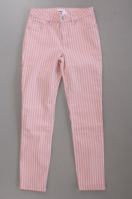 Lascana Five-Pocket-Hose Gr. 34 gestreift neuwertig rosa aus Baumwolle