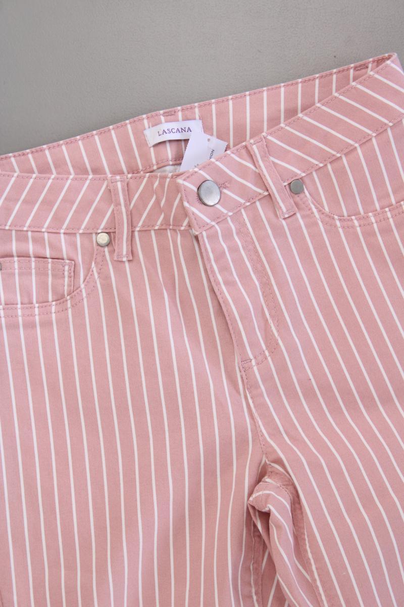 Lascana Five-Pocket-Hose Gr. 34 gestreift neuwertig rosa aus Baumwolle