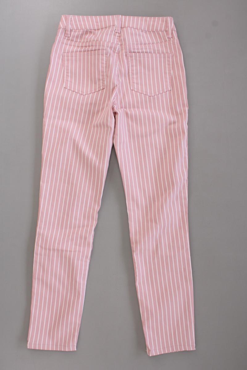 Lascana Five-Pocket-Hose Gr. 34 gestreift neuwertig rosa aus Baumwolle